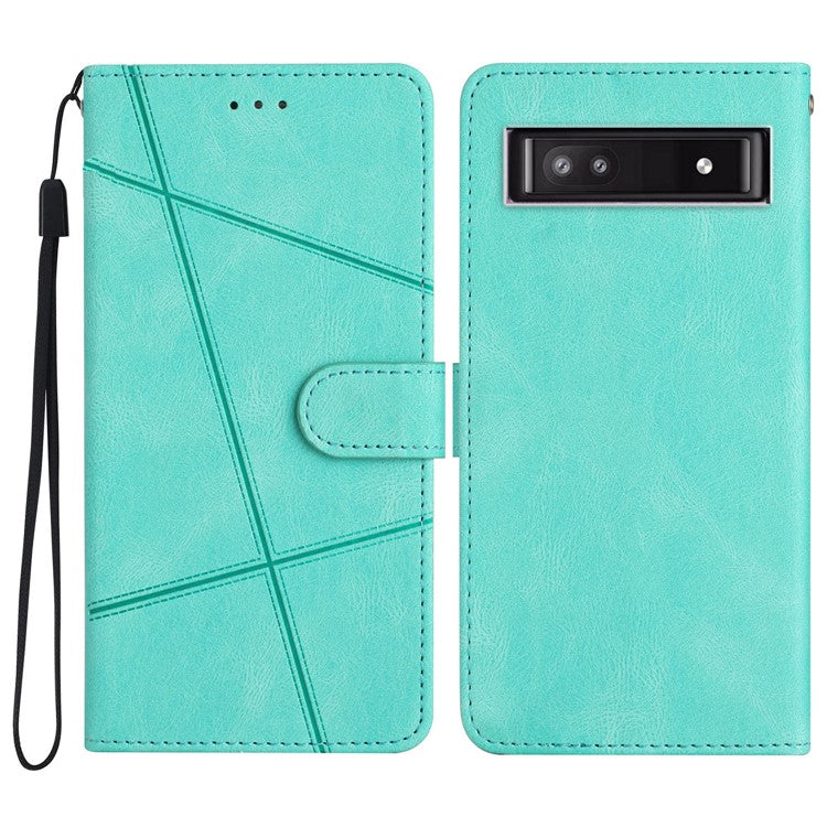 For Google Pixel 9a Case Crazy Horse Texture PU Leather Wallet Stand Phone Cover - Green