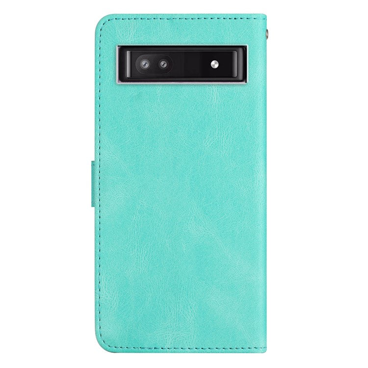 For Google Pixel 9a Case Crazy Horse Texture PU Leather Wallet Stand Phone Cover - Green