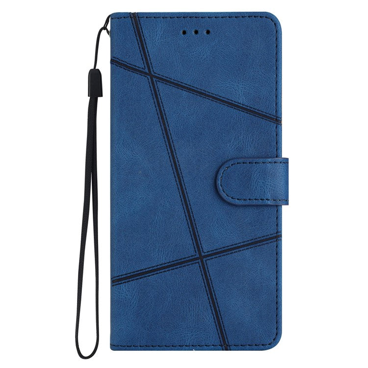 For Google Pixel 9a Case Crazy Horse Texture PU Leather Wallet Stand Phone Cover - Blue