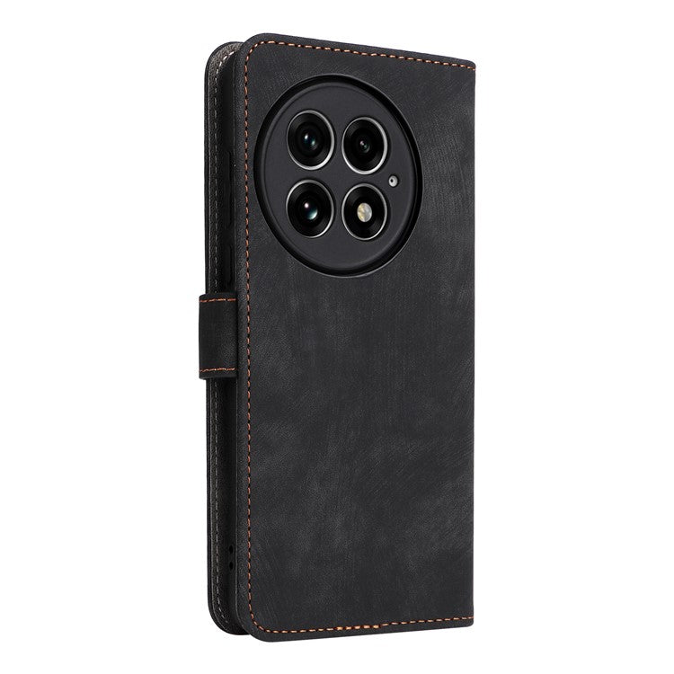 For OnePlus 13 Wallet Phone Case RFID Blocking PU Leather Flip Cover Stand View - Black