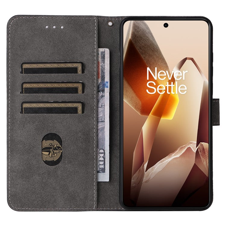 For OnePlus 13 Wallet Phone Case RFID Blocking PU Leather Flip Cover Stand View - Blue