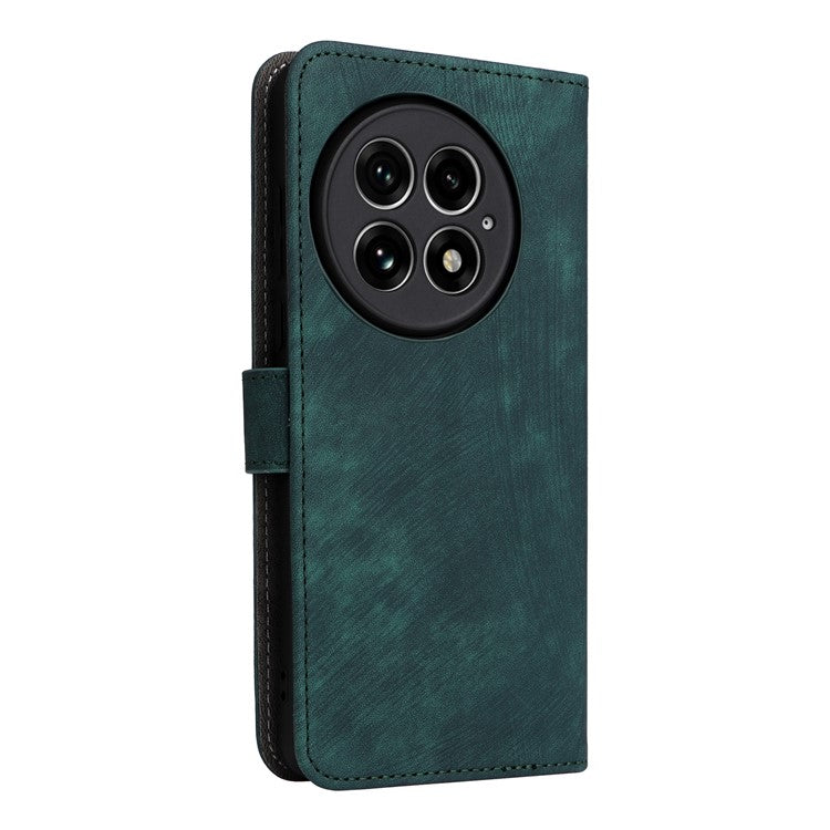 For OnePlus 13 Wallet Phone Case RFID Blocking PU Leather Flip Cover Stand View - Green