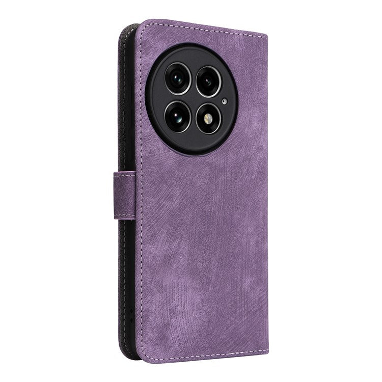 For OnePlus 13 Wallet Phone Case RFID Blocking PU Leather Flip Cover Stand View - Purple