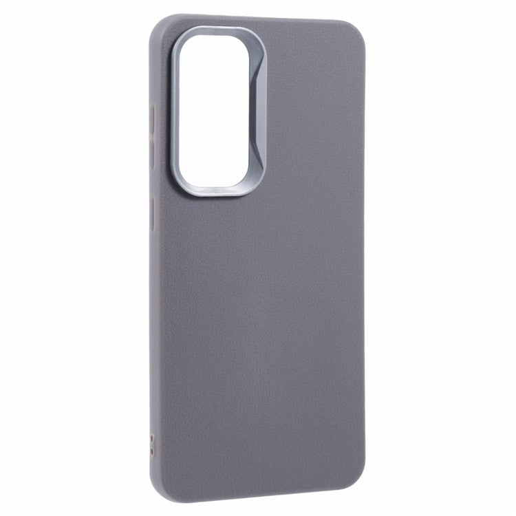 For Samsung Galaxy S24+ Case Leather Textured TPU Shockproof Phone Cover - Grey