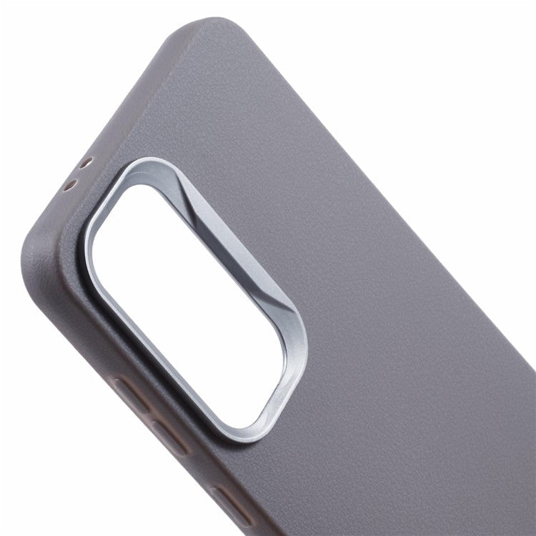 For Samsung Galaxy S24+ Case Leather Textured TPU Shockproof Phone Cover - Grey