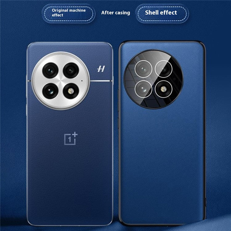 For OnePlus 13 Case Drop Resistant PU Leather+TPU Phone Cover - Blue