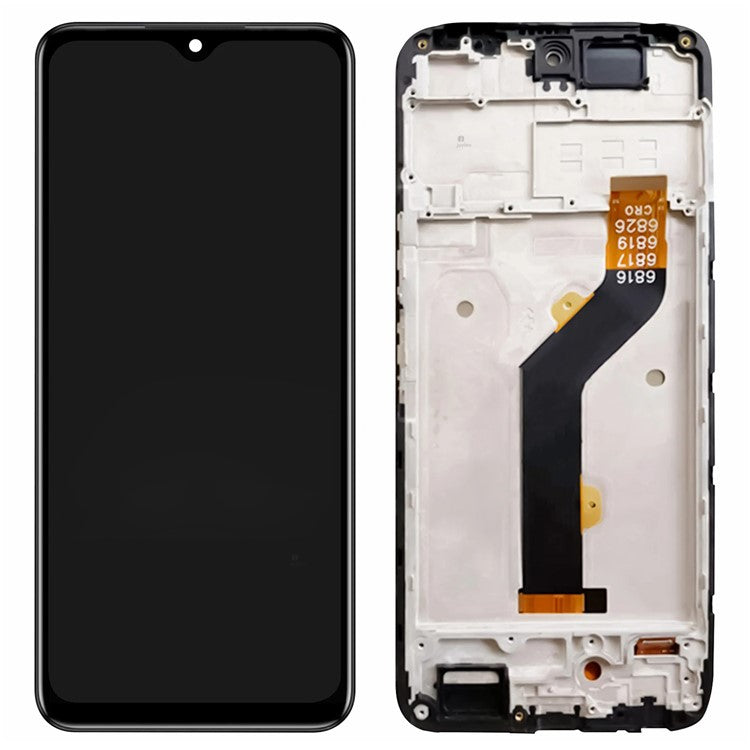 For Infinix Hot 12 4G X6817 Grade C LCD Screen and Digitizer Assembly + Frame Replacement Part (Without Logo)