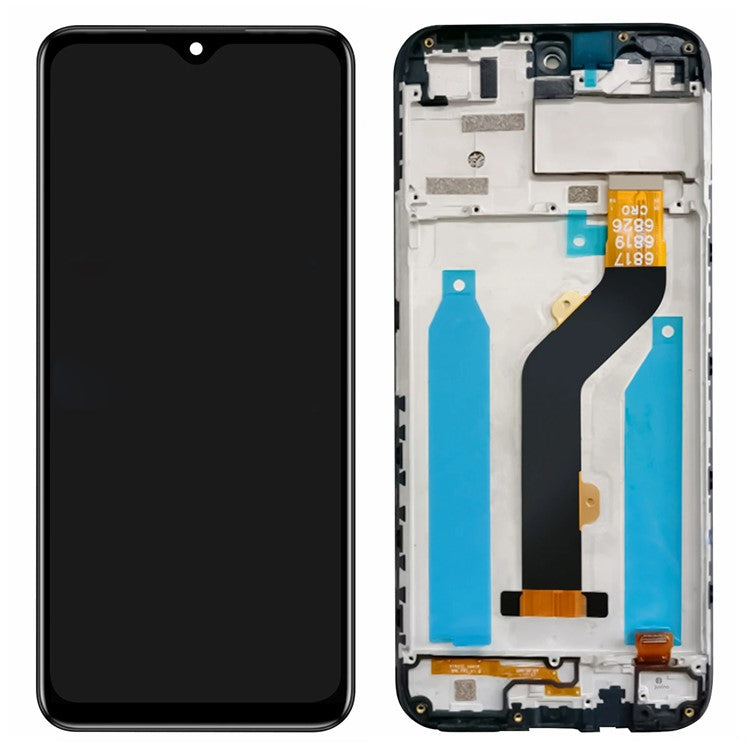 For Infinix Hot 12 Play 4G X6816 Grade C LCD Screen and Digitizer Assembly + Frame Replacement Part (Without Logo)