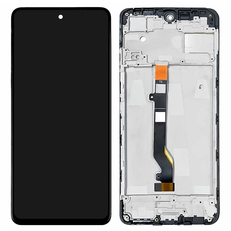 For TECNO Camon 18 P CH7 Grade C LCD Screen and Digitizer Assembly + Frame Part (Without Logo)