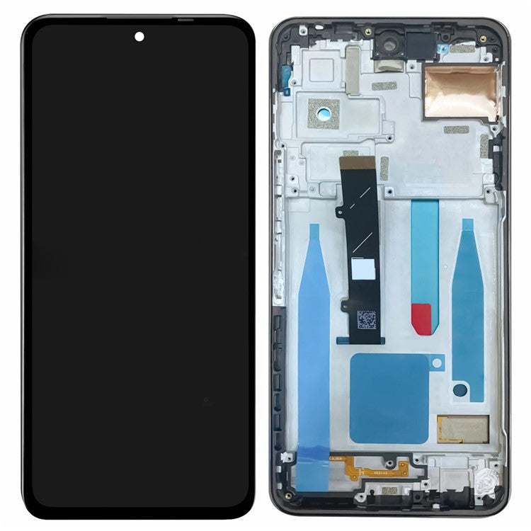 For TECNO Camon 18 Premier CH9 OEM Grade S OLED Screen and Digitizer Assembly + Frame (Without Logo) - Black