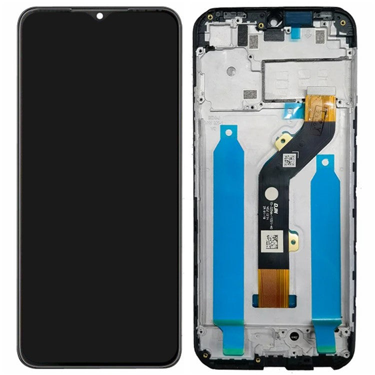 For TECNO Pop 5 Pro 4G BD4j Grade C LCD Screen and Digitizer Assembly + Frame Part (Without Logo)