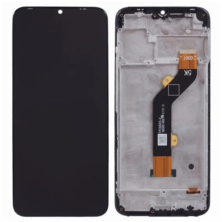 For TECNO Spark Go 2022 4G KG5 Grade C LCD Screen and Digitizer Assembly + Frame Part (Without Logo)