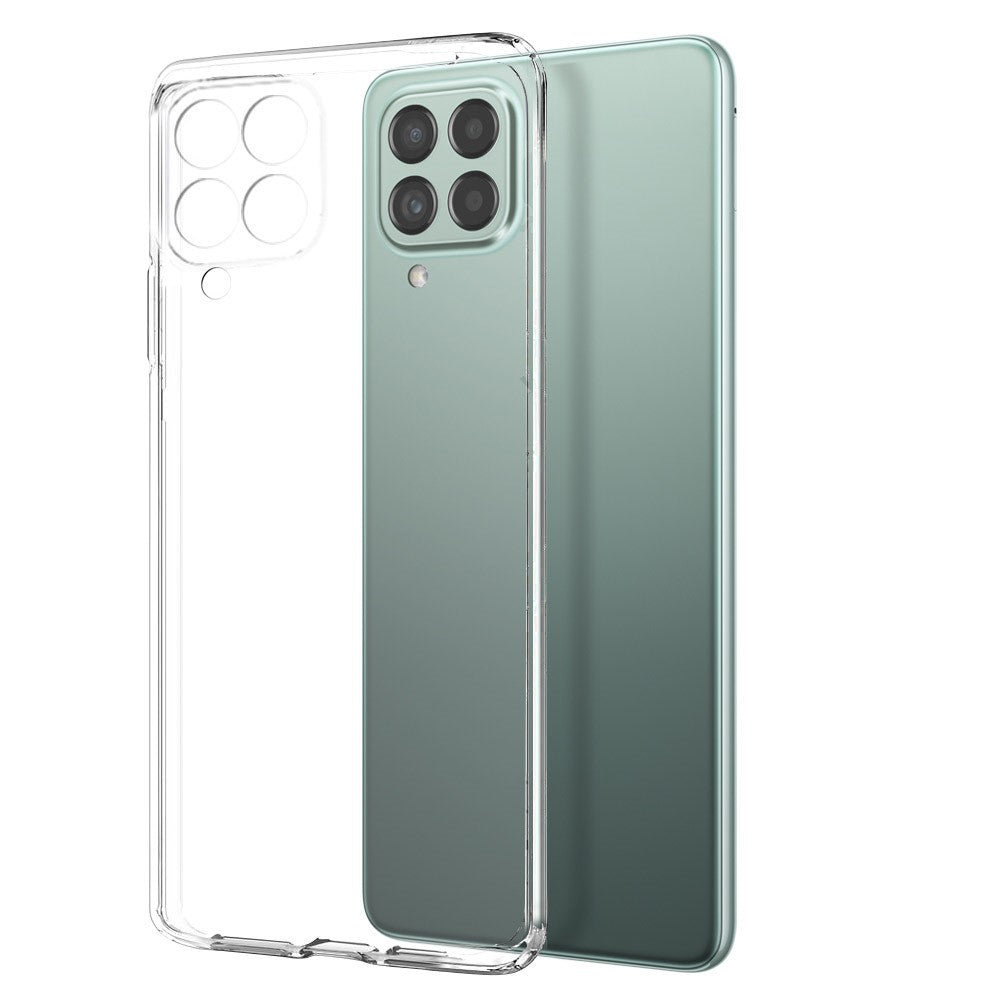 NORTHJO 2 in 1 TPU Phone Case + Tempered Glass Screen Protector for Samsung Galaxy M53 5G, Full Protection Anti-Drop Transparent Phone Cover