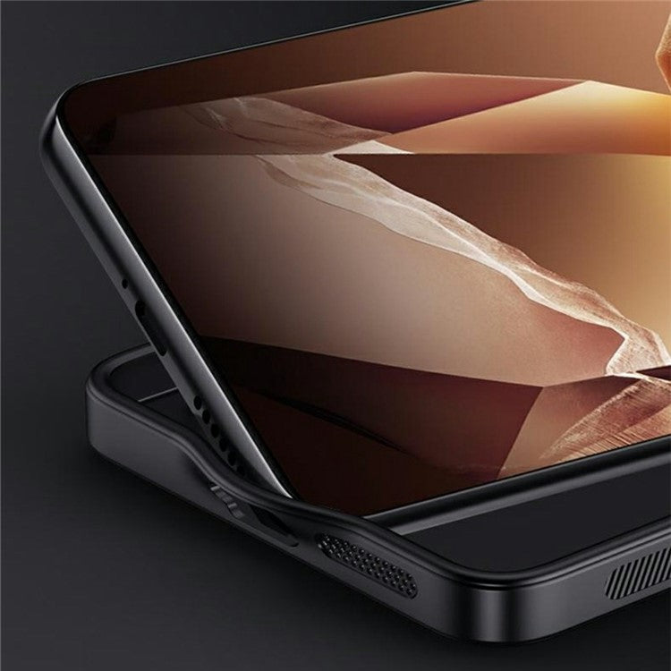 For OnePlus 13 Case Wood Texture PU Leather Coated PC+TPU Phone Cover - Black