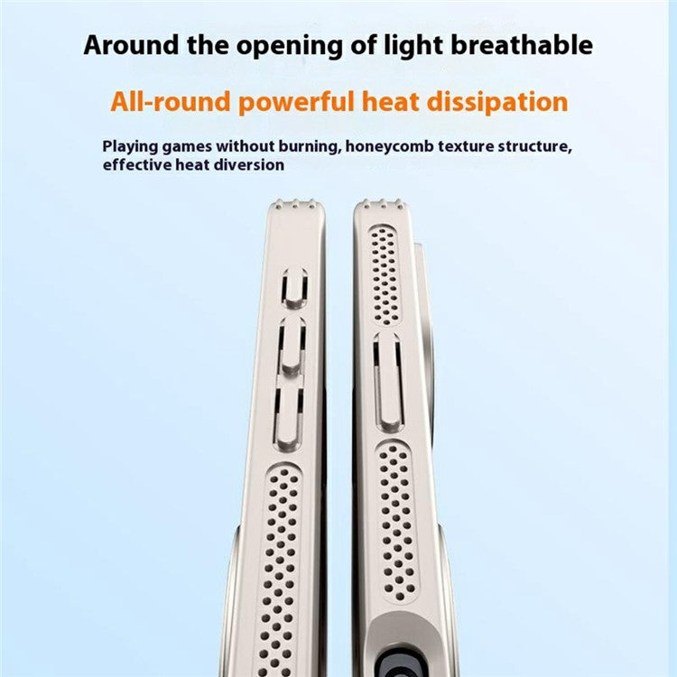 For iPhone 16 Case Compatible with MagSafe Kickstand TPU+PC Heat Dissipation Phone Cover - Blue