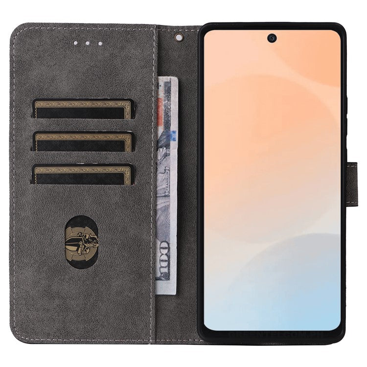 For Infinix Hot 50 Pro 4G X6881 Wallet Phone Case RFID Blocking PU Leather Flip Cover Stand View - Blue