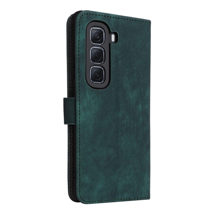 For Infinix Hot 50 Pro+ 4G X6880 Wallet Phone Case RFID Blocking PU Leather Flip Cover Stand View - Green