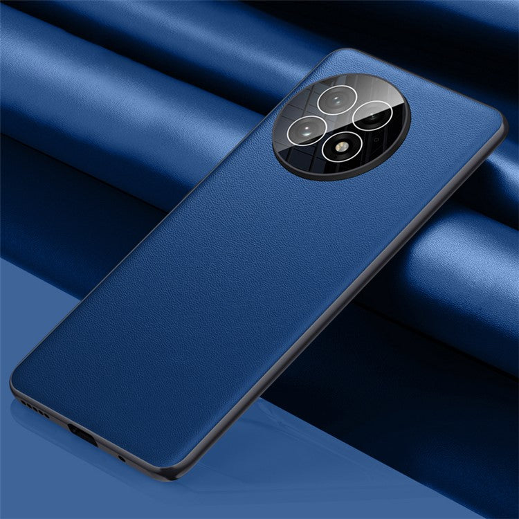 For OnePlus 13 Case Ultra Thin Leather Back Phone Cover with Camera Lens Protector - Blue