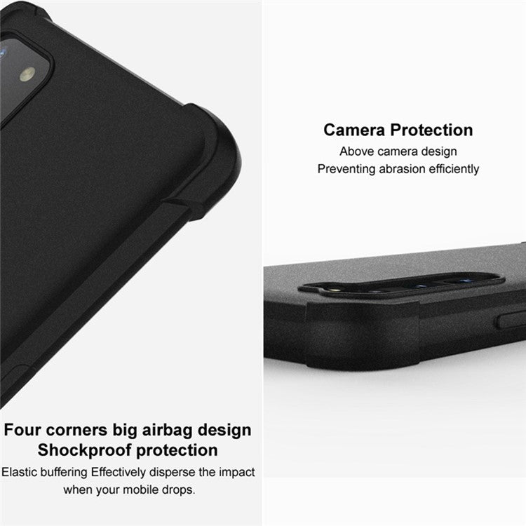 IMAK For Motorola Moto X30 Pro 5G / Edge 30 Ultra 5G Matte TPU Protective Cover Four Corner Airbag Phone Drop-proof Case - Black