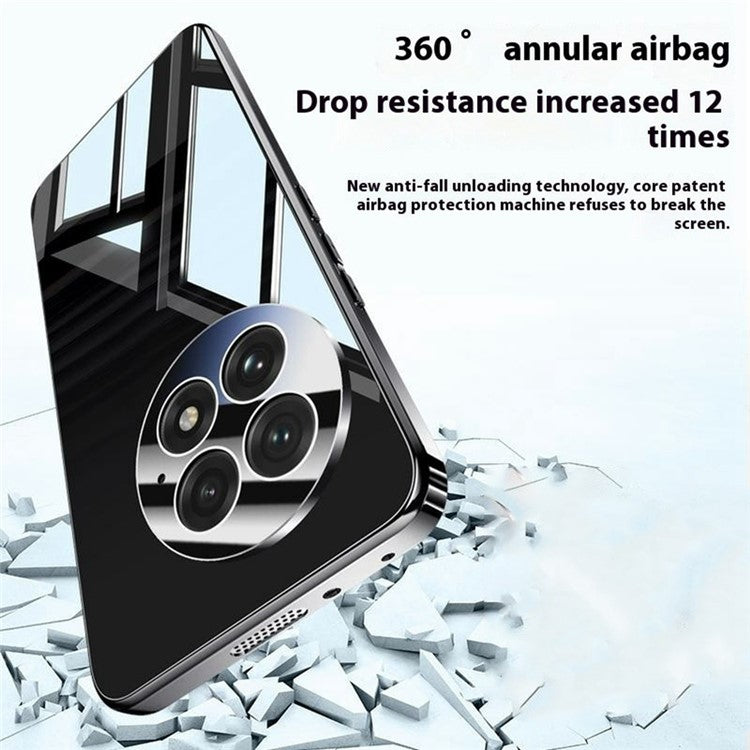 For OnePlus 13 Case Electroplating PC Phone Back Cover with Camera Lens Protector - Black