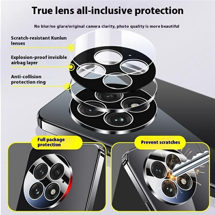 For OnePlus 13 Case Electroplating PC Phone Back Cover with Camera Lens Protector - Titanium