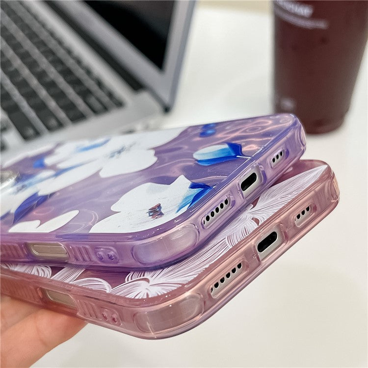 For iPhone 16 Pro Case Electroplated IMD TPU+PC Phone Back Cover with Glass Lens Film - FL7