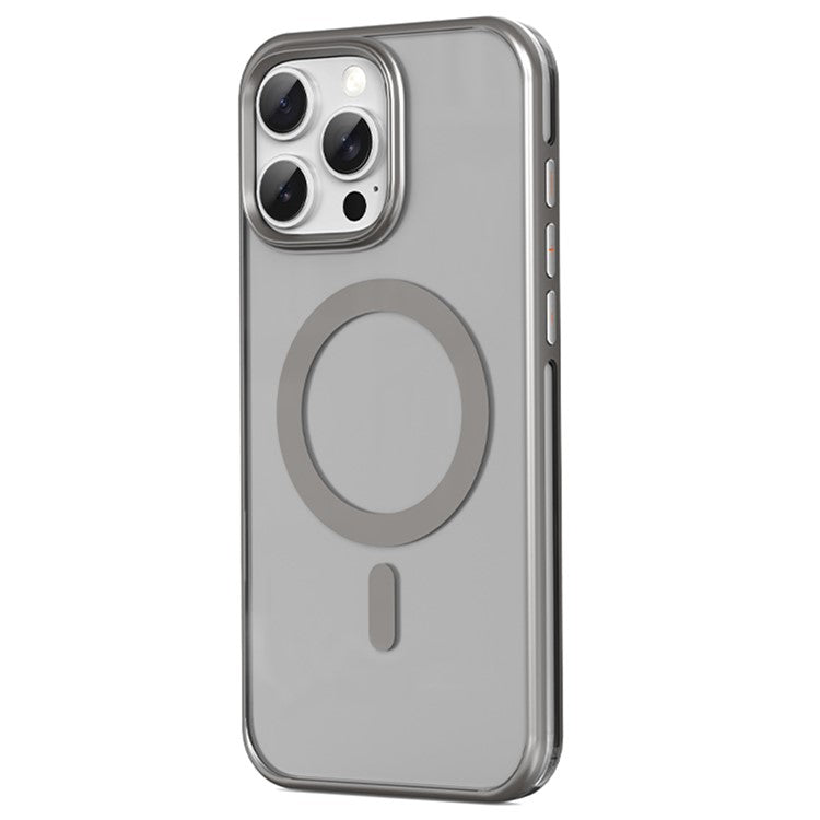 MUTURAL For iPhone 16 Pro Case Compatible with MagSafe TPU+PC Phone Back Cover - Grey
