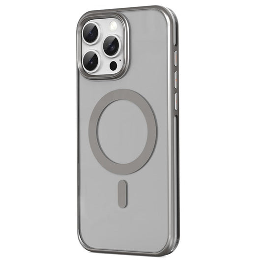 MUTURAL For iPhone 16 Pro Case Compatible with MagSafe TPU+PC Phone Back Cover - Grey