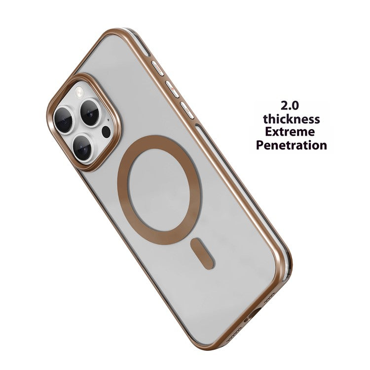 MUTURAL For iPhone 16 Pro Case Compatible with MagSafe TPU+PC Phone Back Cover - Grey