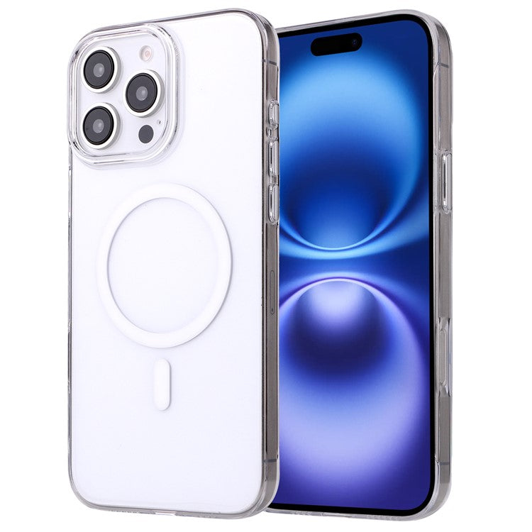 For iPhone 16 Pro Magnetic Case Compatible with MagSafe 1.0mm Ultra Thin PC Back Cover - White