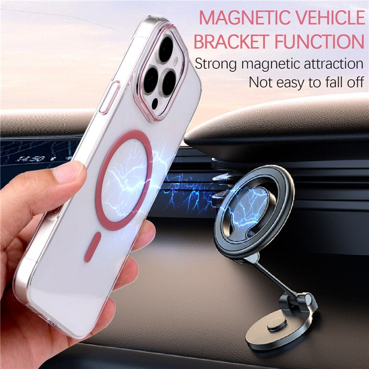 For iPhone 16 Pro Magnetic Case Compatible with MagSafe 1.0mm Ultra Thin PC Back Cover - White