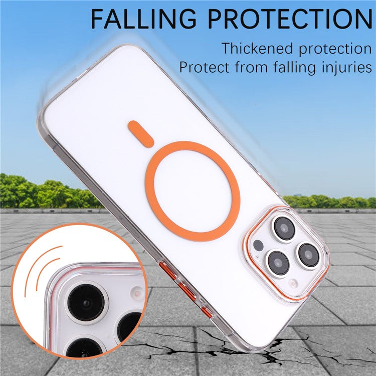 For iPhone 16 Pro Magnetic Case Compatible with MagSafe 1.0mm Ultra Thin PC Back Cover - White