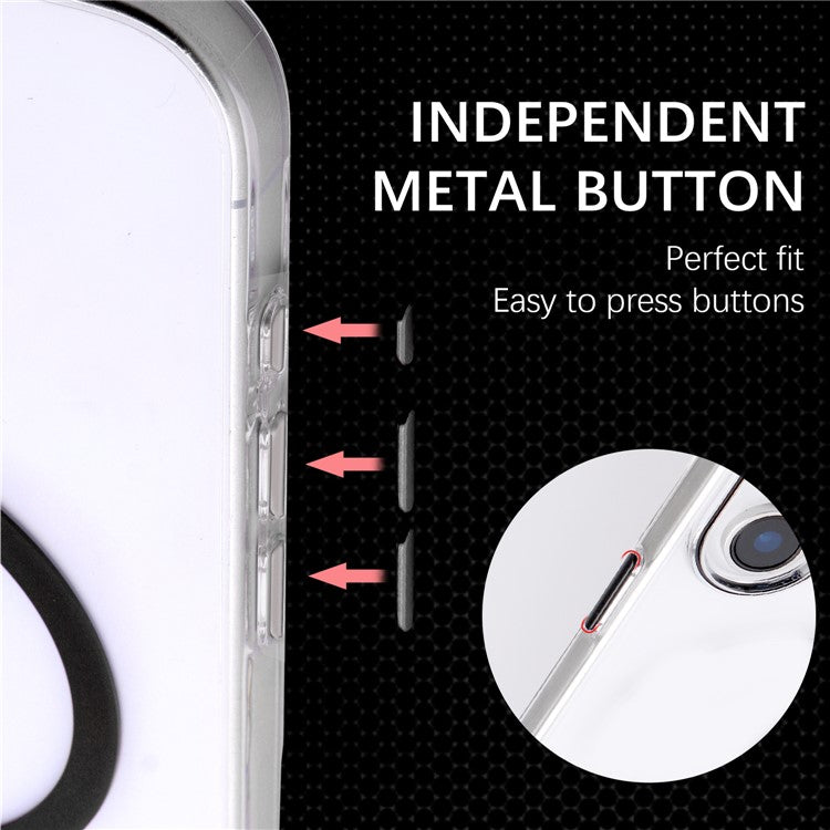 For iPhone 16 Magnetic Case Compatible with MagSafe 1.0mm Ultra Thin PC Back Cover - Orange