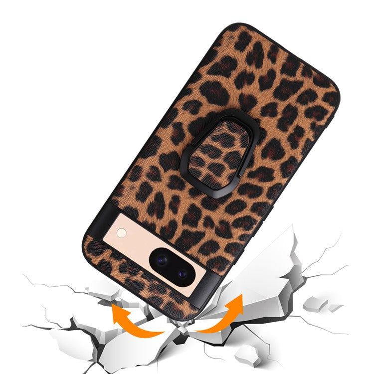 For Google Pixel 8a Case Kickstand Leather+TPU+PC Phone Back Cover - Black Glittery Sequins