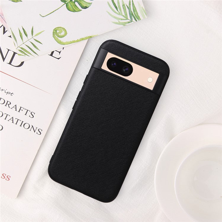 For Google Pixel 8a Case PU Leather+TPU+PC Phone Back Cover - Cross Texture