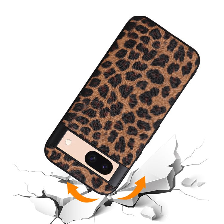 For Google Pixel 8a Case PU Leather+TPU+PC Phone Back Cover - Marble Texture