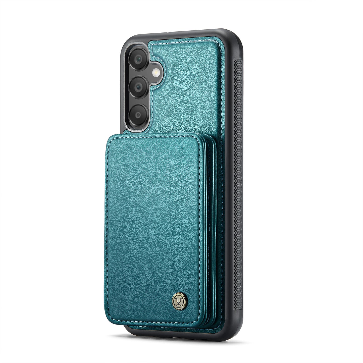 For Samsung Galaxy A16 5G Case JEEHOOD J05 Leather Phone Cover with Card Holder Kickstand RFID Blocking - Blue