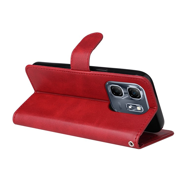 For Infinix Hot 50i 4G / Smart 9 4G Case Wallet PU Leather Folio Flip Phone Cover - Red
