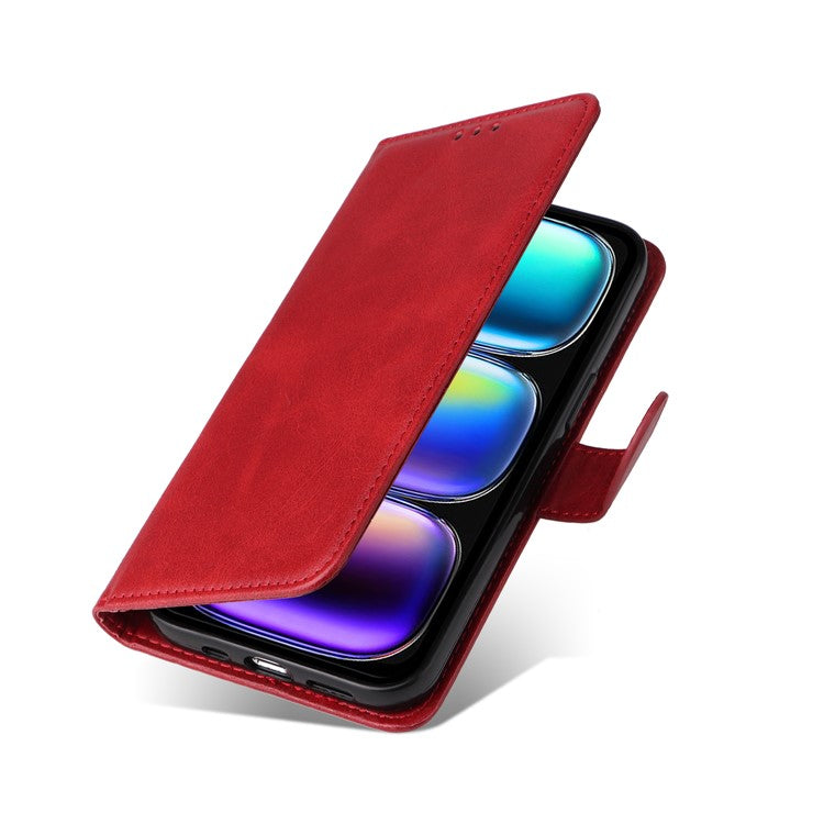 For Infinix Hot 50i 4G / Smart 9 4G Case Wallet PU Leather Folio Flip Phone Cover - Red