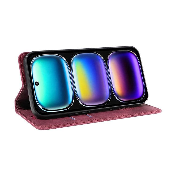 BETOPNICE 003 For Infinix Hot 50i 4G / Smart 9 4G Wallet Case Leather Phone Cover with Stand - Red