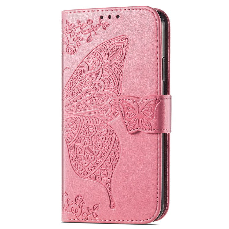 For Infinix Smart 9 4G Case PU Leather Wallet Phone Cover Butterfly Pattern - Pink