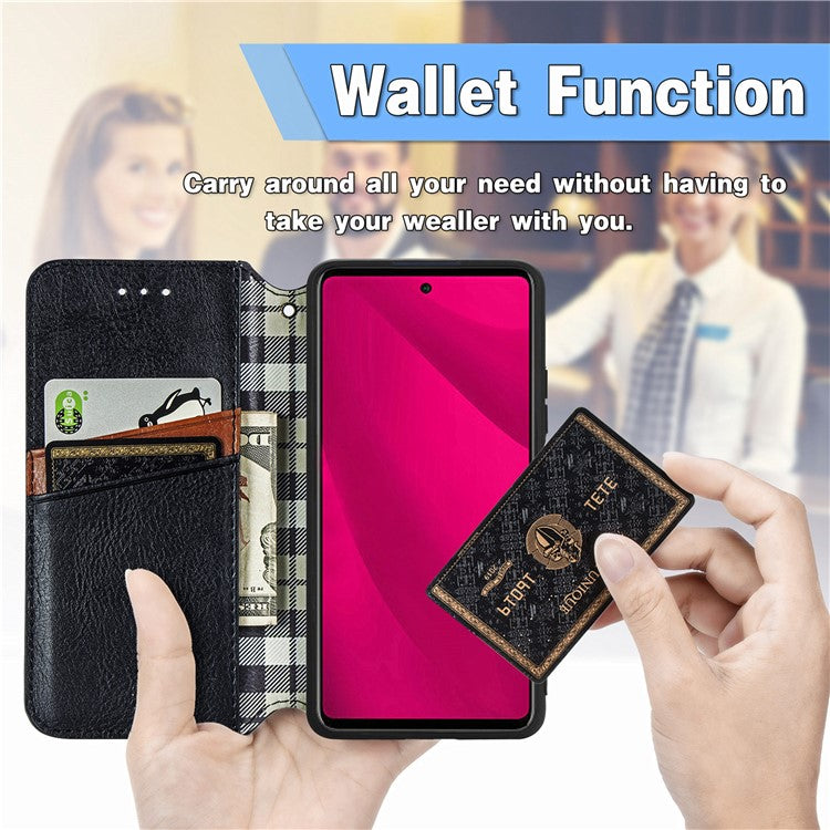 For Infinix Smart 9 4G Case Rhombus Imprint PU Leather Wallet Phone Cover - Black