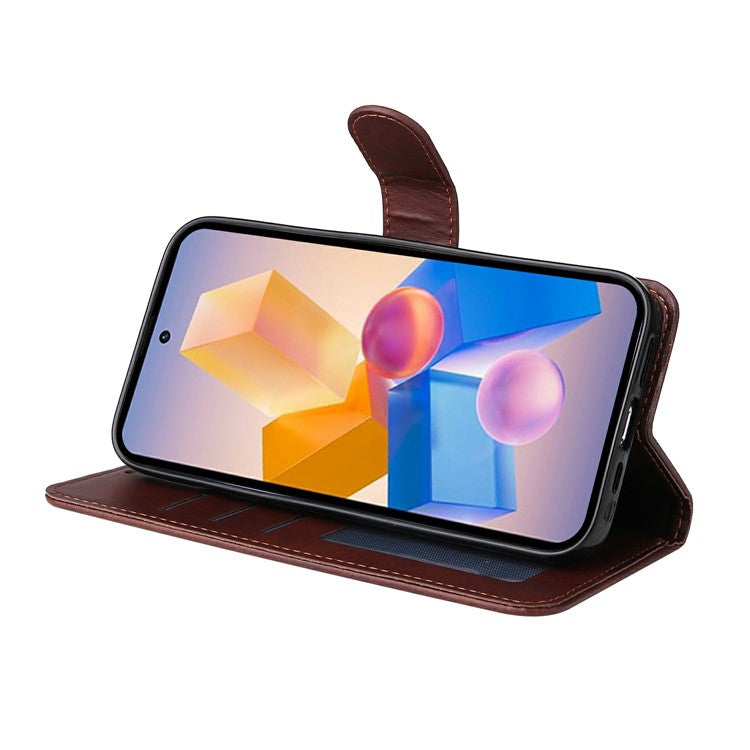 Wallet Case for Infinix Smart 8 Plus / Smart 8 Pro 4G / Smart 8 4G / Hot 40i / TECNO Spark 20 / Spark Go 2024 4G Leather Phone Cover - Brown