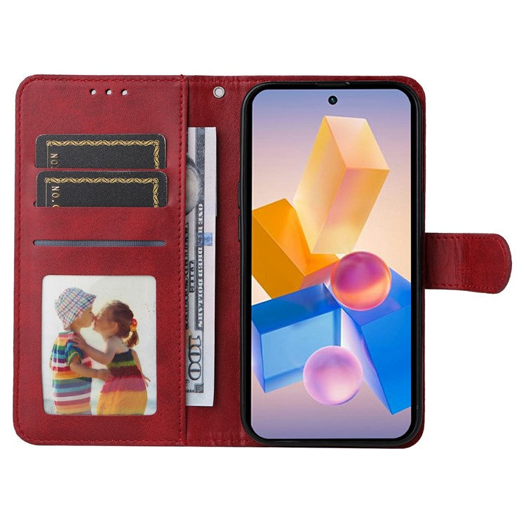 Wallet Case for Infinix Smart 8 Plus / Smart 8 Pro 4G / Smart 8 4G / Hot 40i / TECNO Spark 20 / Spark Go 2024 4G Leather Phone Cover - Red
