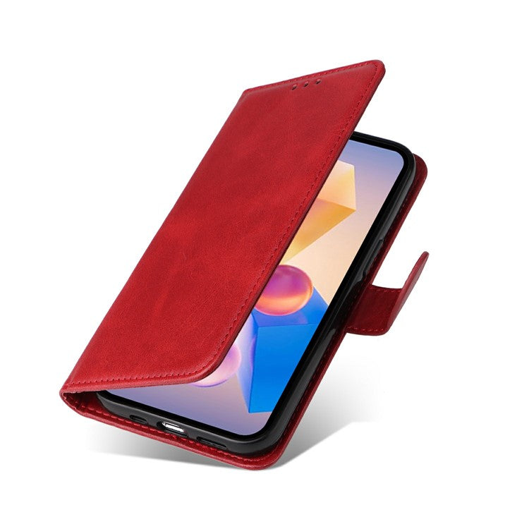 Wallet Case for Infinix Smart 8 Plus / Smart 8 Pro 4G / Smart 8 4G / Hot 40i / TECNO Spark 20 / Spark Go 2024 4G Leather Phone Cover - Red
