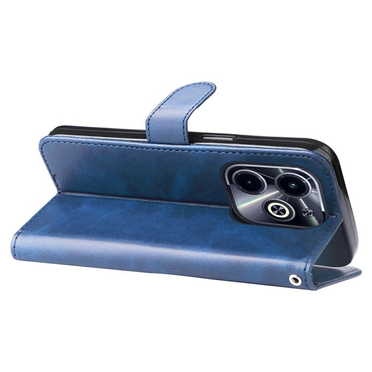 Zipper Wallet Case for Infinix Smart 8 Plus / Smart 8 Pro 4G / Smart 8 4G / Hot 40i / TECNO Spark 20 / Spark Go 2024 4G Leather Cover - Blue