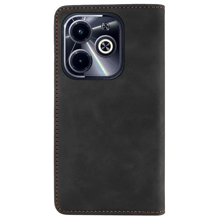 BETOPNICE 003 Wallet Case for Infinix Smart 8 Plus / Smart 8 Pro 4G / Smart 8 4G / Hot 40i / TECNO Spark Go 2024 4G Leather Phone Cover - Black