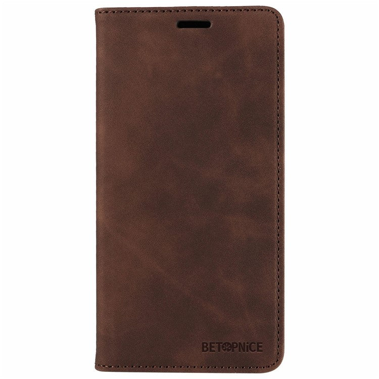 BETOPNICE 003 Wallet Case for Infinix Smart 8 Plus / Smart 8 Pro 4G / Smart 8 4G / Hot 40i / TECNO Spark Go 2024 4G Leather Phone Cover - Brown