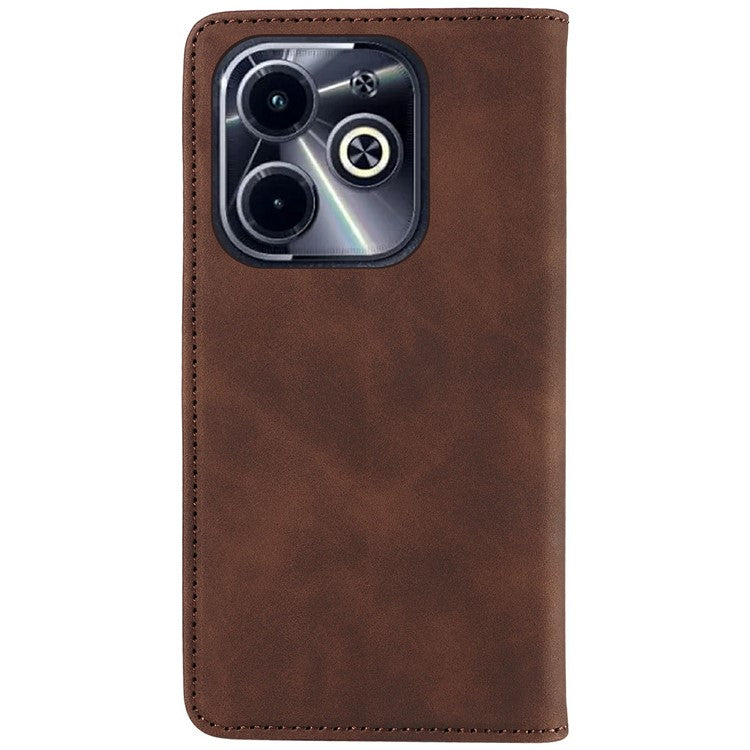 BETOPNICE 003 Wallet Case for Infinix Smart 8 Plus / Smart 8 Pro 4G / Smart 8 4G / Hot 40i / TECNO Spark Go 2024 4G Leather Phone Cover - Brown