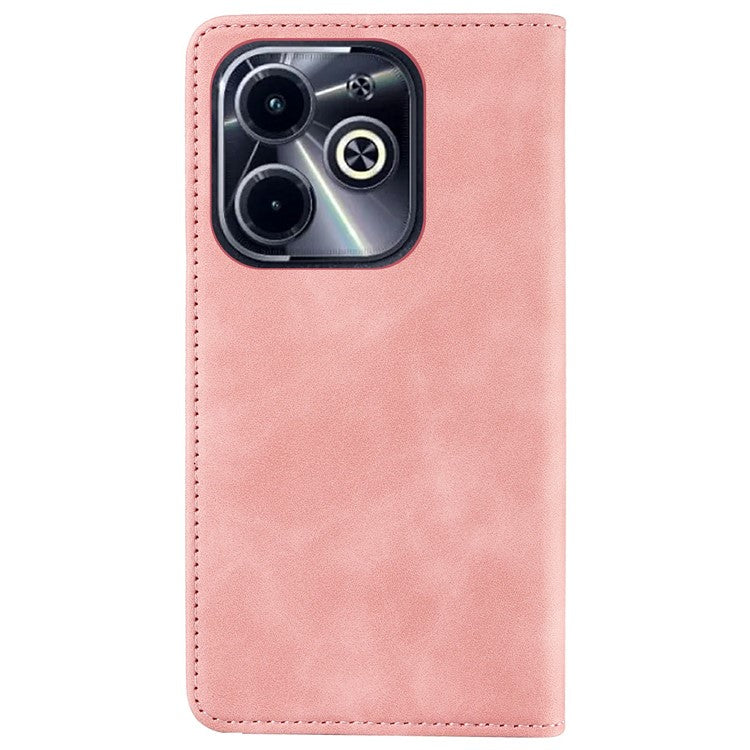 BETOPNICE 003 Wallet Case for Infinix Smart 8 Plus / Smart 8 Pro 4G / Smart 8 4G / Hot 40i / TECNO Spark Go 2024 4G Leather Phone Cover - Pink